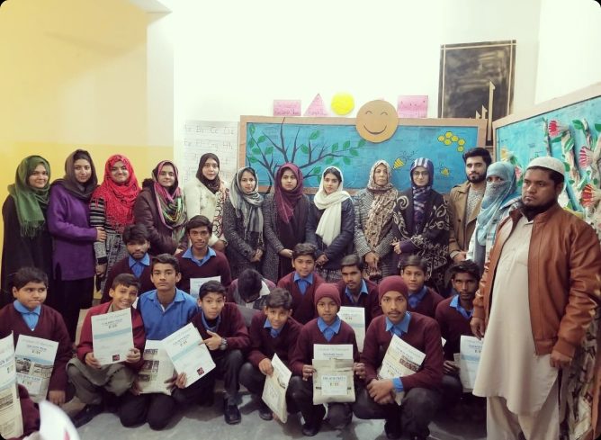 Students and staff during a placemaking workshop